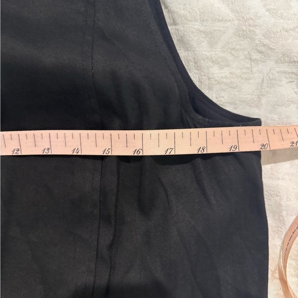 Worth New York Tank Linen blend Button Down Dress Pockets black - Picture 9 of 12